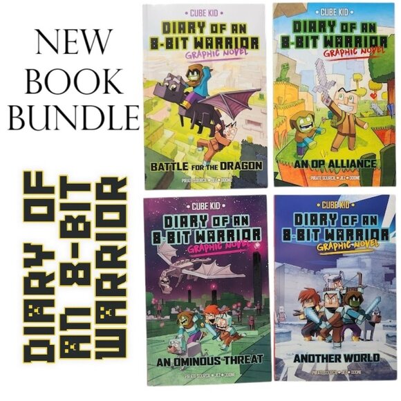 NEW Minecraft Book Bundle Diary of an 8-Bit Warrior Graphic Novel Comic Books Cu - Picture 1 of 16
